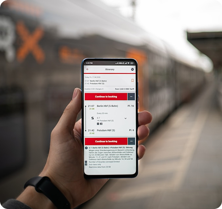 Mobile airline booking interface