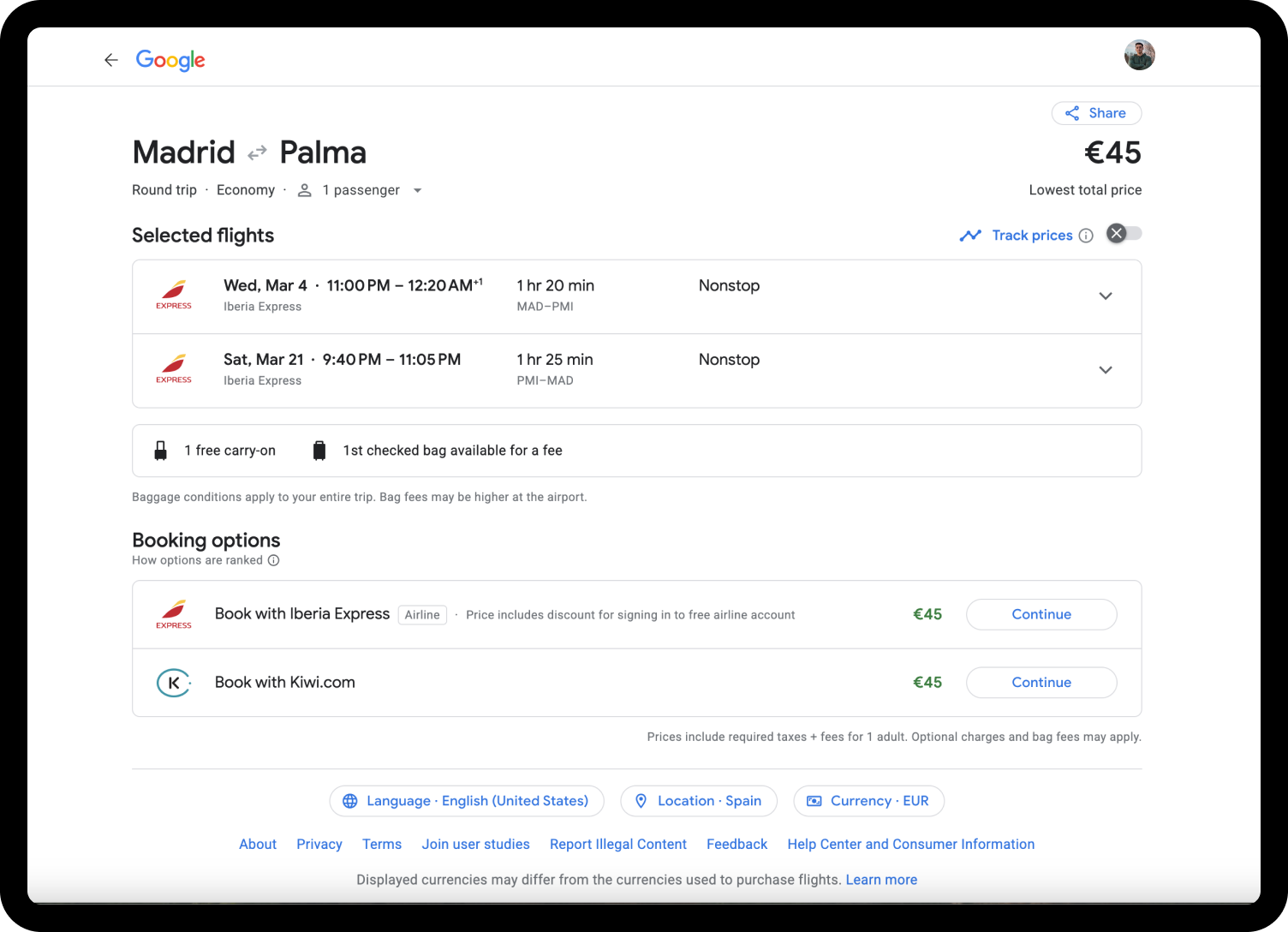 Air Pricing Platform Interface