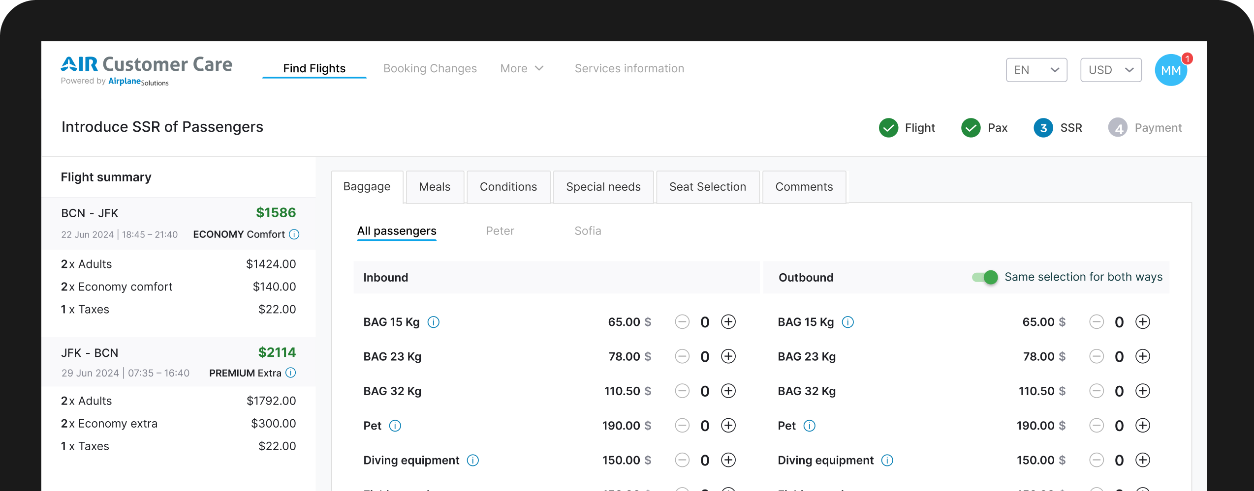 Screens of search and campaign analytics around a mobile device