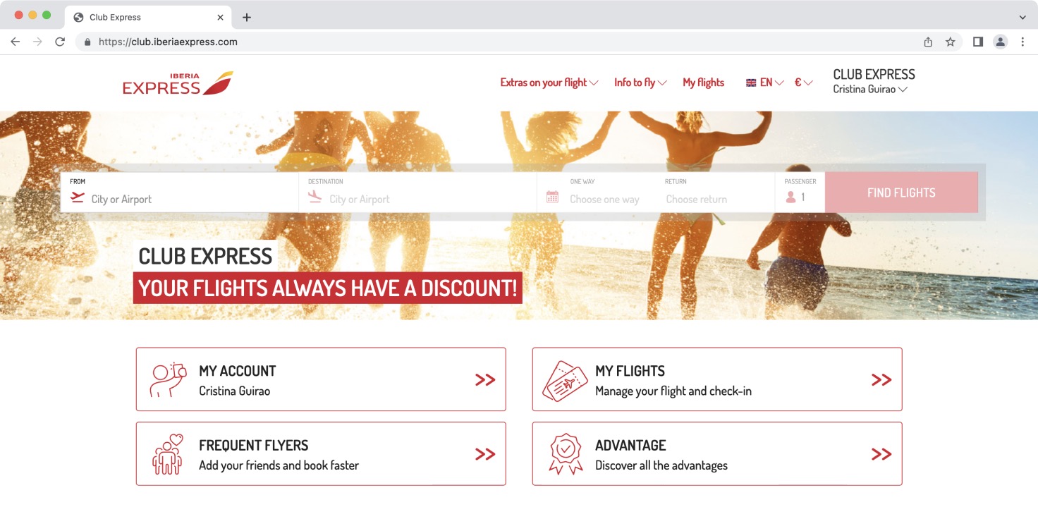 An exclusive club full of advantages for Iberia Express customers